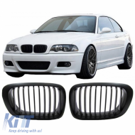 image-11-Front Grilles suitable for BMW 3 E46 99-03 Coupe/Cabrio Matte Black with 10 Lines 2 pcs