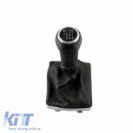 image-78-Shift Knob With Boot Black/Chrome Suitable for Opel Astra H With 6 Speed GK0914