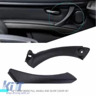 image-64-Door Handle (inside car) suitable for Bmw 3 E90 05-11 Left Rear Door Set 2 Pcs Black