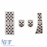 image-45-Aluminium Pedal With Footrest Type-R Suitable for Honda Civic 2006+ Non Automatic Set 4 Pcs