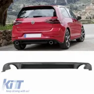 image-24-Rear Bumper Diffuser suitable for VW Golf VII (7.5) 17-20 Facelift GTI With 2 Single Exhausts Right & Left From Abs Plastic 1pc