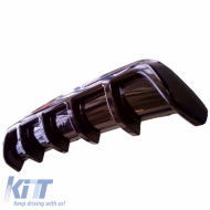 image-12-Rear Bumper Diffuser suitable for Universal Sport Look Black From Abs Plastic 1pc