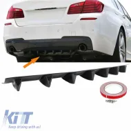 image-27-Rear Bumper Diffuser Universal with 7 Fins Carbon Look from ABS Plastic 1pc