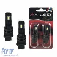 image-68-Led Bulbs T20 W21W / 3156 W3X16D 2Smd 12volt Single White Color X-Tec 2 Pieces