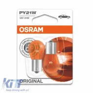 image-2-Halogen Signal Bulbs PY21W BAU15S Orange 12volt 21watt Original Line Osram 7507-02B 2pcs