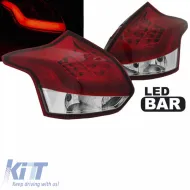 image-40-Tailights Set Suitable for Ford Focus 11-14 Hatchback Led Bar Red/Crystal JunYan