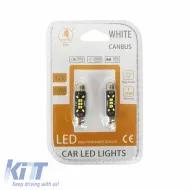 image-33-Led Bulbs Festoon 36mm 10 Leds 12volt Canbus White Color Auto GS 600488 2 Pieces