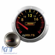 image-46-Voltmeter Prosport Diamond Mirror Look Smoke 52mm 90 Scale With 7 Colors
