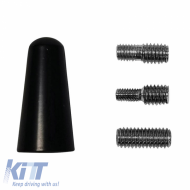 image-24-Car Roof Antenna Universal Aluminum Cone Small 3cm Black with 3 Adapters
