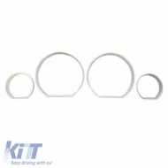 image-66-Dashboard Tacho Rings suitable for BMW 3 E46 98-05 Silver Mat
