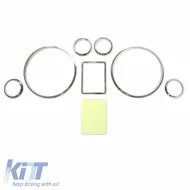image-72-Dashboard Tacho Rings suitable for Audi A3 8L 96-03, A4 B5 94-01, A6 C5 97-04 Chrome