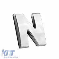 image-22-Chrome Sticker Letter 3D ''N'' 2.7cm x 2.5cm 1 Piece