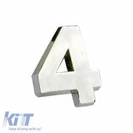 image-28-Chrome Sticker Letter 3D ''4'' 2.7cm x 2.5cm 1 Piece