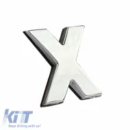 image-33-Chrome Sticker Letter 3D ''X'' 2.7cm x 2.5cm 1 Piece