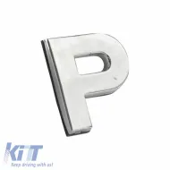 image-34-Chrome Sticker Letter 3D ''P'' 2.7cm x 2.5cm 1 Piece