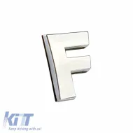 image-46-Chrome Sticker Letter 3D ''F'' 2.7cm x 2.5cm 1 Piece