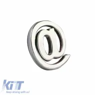 image-47-Chrome Sticker Letter 3D ''@'' 2.7cm x 2.5cm 1 Piece