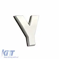 image-57-Chrome Sticker Letter 3D ''Y'' 2.7cm x 2.5cm 1 Piece