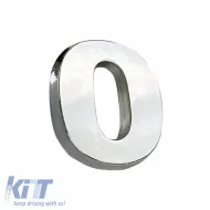 image-59-Chrome Sticker Letter 3D ''0'' 2.7cm x 2.5cm 1 Piece