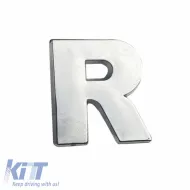 image-79-Chrome Sticker Letter 3D ''R'' 2.7cm x 2.5cm 1 Piece