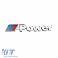 image-6-Chrome Sticker 3D ''POWER'' 14cm x 2.3cm 1 Piece
