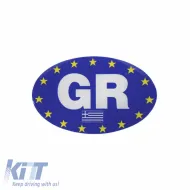 image-2-Sticker Mark Oval Greek Flag 9cm x 5.6cm With Enamel Coating 1 Piece 20930