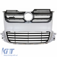 image-15-Front Grille suitable for VW Golf V (5) 03-08 R32 Look Chrome 1 Pc