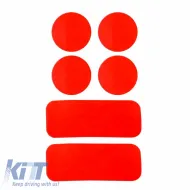 image-27-Reflective Stickers Small 3M KIT Package 6 Pieces Orange Fluorescent 24693