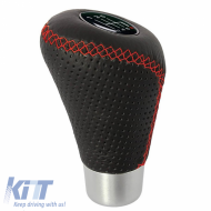 image-21-Shift Knob Universal Black With Red Seams Oval Suitable for Normal Reverse 2505GRR