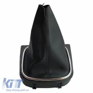 image-47-Shift Boot With Plastic Base Suitable for VW Golf V (5) 03-08 / VW Golf VI (6) 08-11 Black / Chrome GK0055
