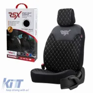 image-15-Semi Seat Cover suitable for Otom RSX Diamond Embroidered Sued / PVC Black With White Stitch RSXT-102 1 Piece
