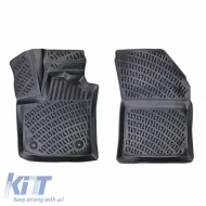 image-26-Car Mats 3D From Rubber TPE Suitable for Renault Express Van 2021+ Rizline 2 Pcs Black