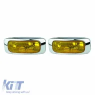 image-7-Head Lamp Universal 125x46mm H3 12V 55W LA-1100 16031 Yellow 2 Pcs
