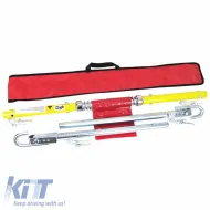 image-56-Tow Rope Metal With Spring 2 Tons 180cm Silver / Yellow Color
