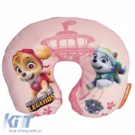 image-5-Travel Neck Pillow suitable for Kids Paw Patrol Sky-Everest ''Adventure Bay Legends'' 27cm x 23cm Pink 1 Piece