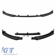 image-22-Front Spoiler suitable for Audi A4 B8 11-15 Facelift Gloss Black 3 pcs