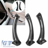 image-23-Door Handle Set (inside car) suitable for Bmw 3 E90 05-11 Right & Left Front & Rear Door 6 Pcs Carbon Look