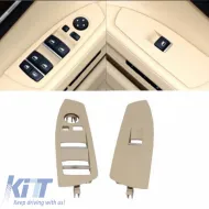 image-20-Window Switch Panel suitable for BMW 7 F01 08-15 Left & Right Front Doors Beige 2 Pieces