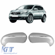 image-22-Mirror Covers suitable for Nissan Qashqai 2008-2013 Chrome 2 Pieces