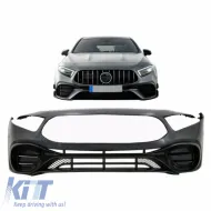 image-6-Front Bumper suitable for Mercedes-Benz A-Class W177 Hatchback / V177 Sedan 18+ A Design A45s Look