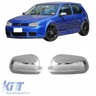 image-52-Mirror Covers suitable for VW Golf IV (4) 98-04, Bora 98-04, Passat 3B 97-00 Small - Large Chrome 2 Pieces