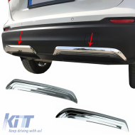 image-4-Chrome Trim Suitable for Rear Bumper Diffuser for Nissan Qashqai 2017-2021 Steel 2 Pcs