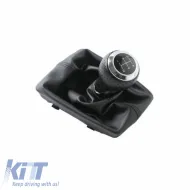 image-38-Shift Knob With Boot Black Suitable for Audi A4 B6/B7 With 5 Speed