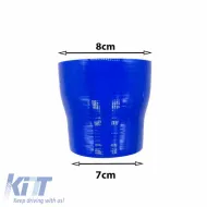 image-53-Silicone Hose Angle 45° With Reducer From Φ70mm To Φ80mm Blue