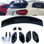 image-21-Roof Spoiler suitable for Mercedes-Benz GLA X156 14-19 A Design GLA45 Look Glossy Black from ABS Plastic
