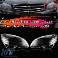 image-59-Headlights Lens Glasses Set suitable for Mercedes-Benz C-Class W204 2007-2010 Sedan / Touring 2 Pcs