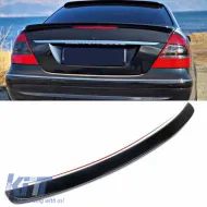 image-12-Trunk Spoiler suitable for Mercedes-Benz E-Class W211 03-09 A Design look Lipspoiler from ABS Plastic Glossy Black