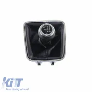 image-76-Shift Knob With Boot Black Suitable for VW Tiguan / Sharan / Golf Plus With 6 Speed