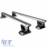image-27-Roof Bars Aluminum Aerodynamic Rackit RK009C-135cm Universal Fix-Point Set With Fixing Kit Silver 2 Pieces