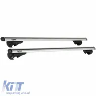 image-2-Roof Bars Aluminum Rackit RK004 135cm Universal Railing System Set With Fixing Kit Silver 2 Pieces